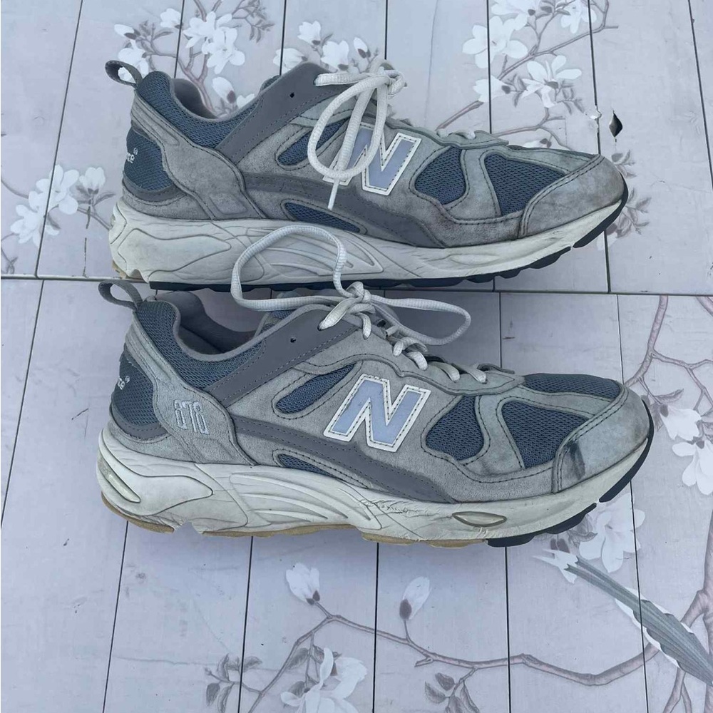 New Balance Gray and White Athletic Shoes
